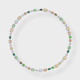 GREEN MULTI GEMSTONE NECKLACE - 8MM